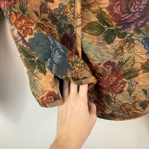 Vintage Acorn Floral Tapestry Jacket – Size S - Picture 2 of 4